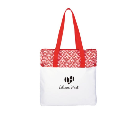 Red & White Tote Bag